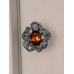 Ручка-кнопка Exclusive з кристалом MONE CHROM 6805-36KRC блискучий хром