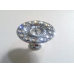 Ручка кнопка з кристалами Swarovski GU-W7340 глянсовий хром