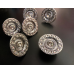 Ручка кнопка з кристалами Swarovski GU-W7340 глянсовий хром