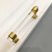 Прозора ручка-скоба модерн AG1-120-96 GOLD ACRYLIC золото 96 мм