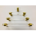 Прозора ручка-скоба модерн AG1-120-96 GOLD ACRYLIC золото 96 мм